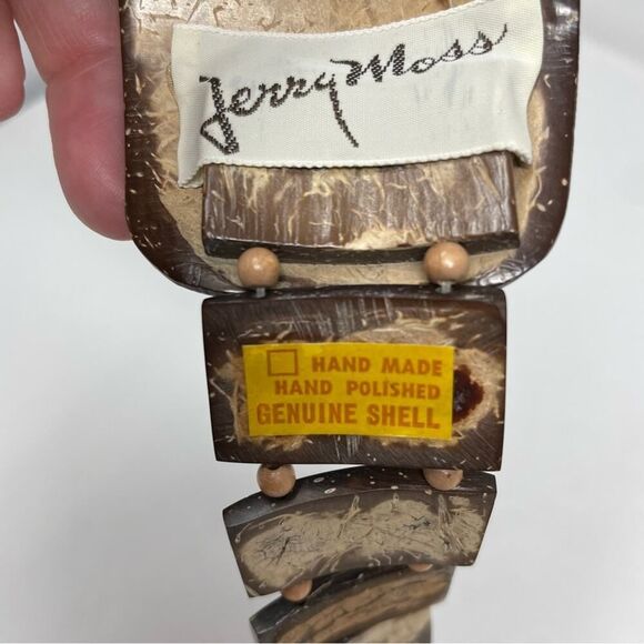 Vintage Jerry Moss Hand Carved Shell Belt Women's - Picture 7 of 8